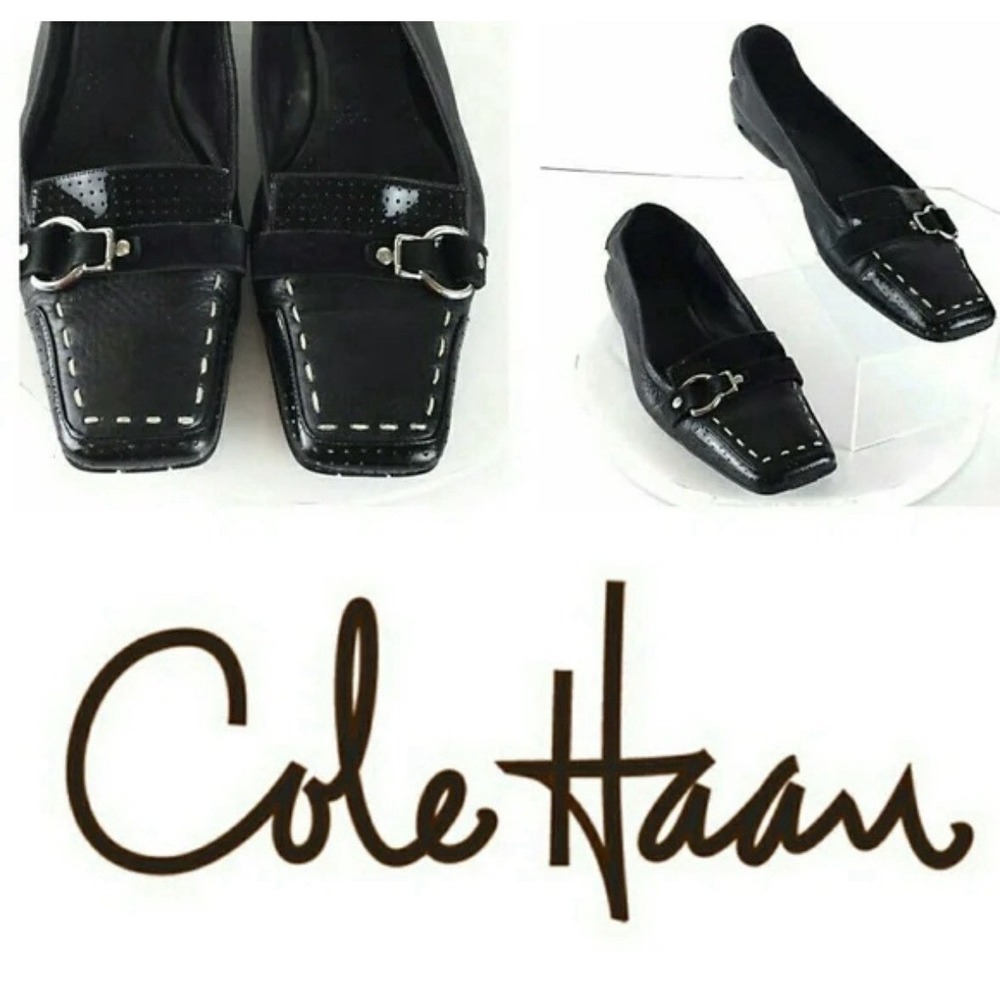Cole Haan  women's Air  black leather loafers padded soft walk new sz 8